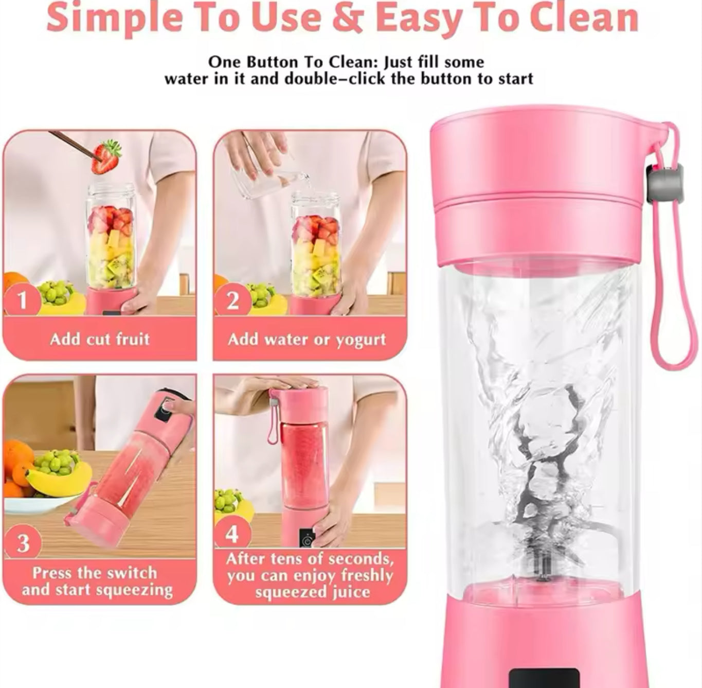 Portable mini blender