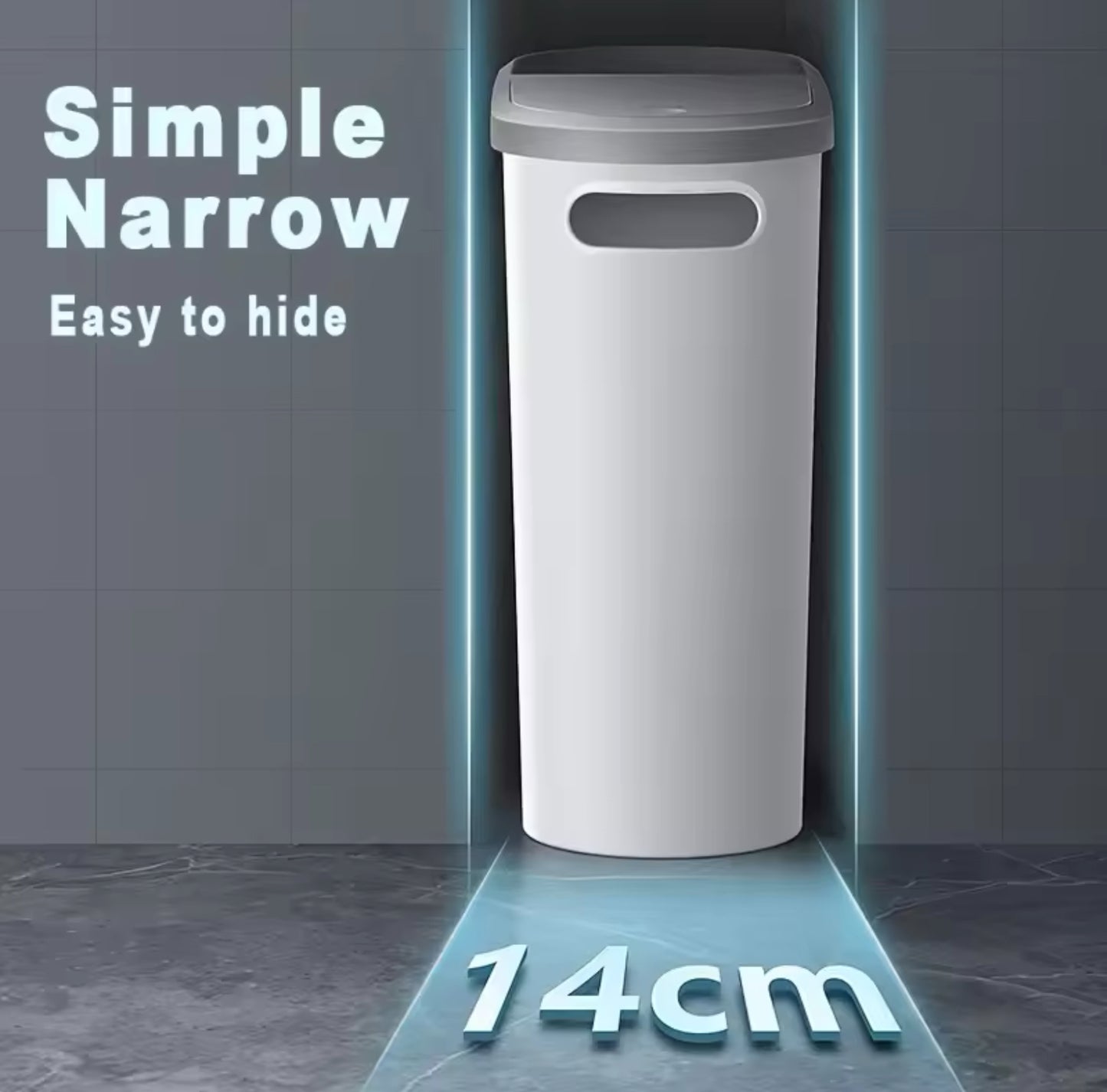 One-coin raise trash bin